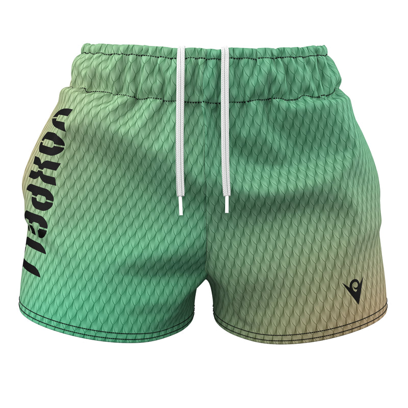 Load image into Gallery viewer, Voxpell Flying Dragon Skin (shorts esportivos femininos - poliéster reciclado) Martial Warrior
