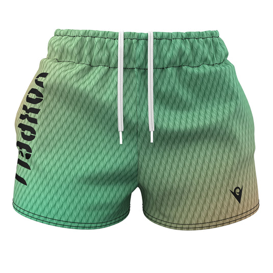 Voxpell Flying Dragon Skin (shorts esportivos femininos - poliéster reciclado) Martial Warrior