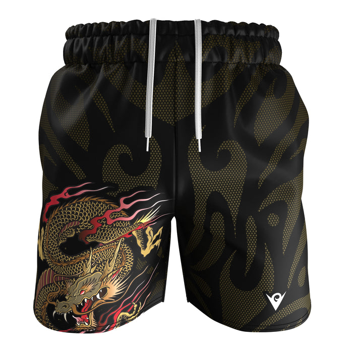 Voxpell Dragon Warrior (shorts esportivos masculinos - poliéster reciclado) Martial Warrior
