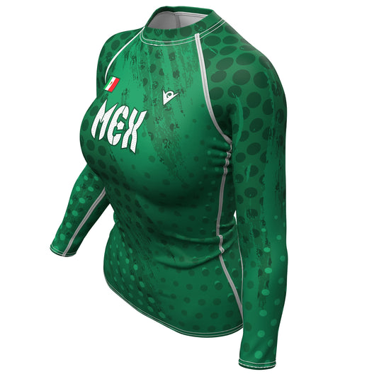 México - MEX 52 - Country Codes (Women's Rash Guard) Olympian