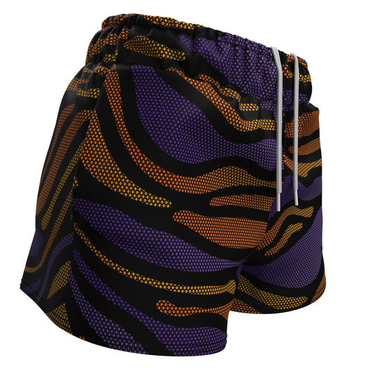 Tigerdelic (shorts esportivos femininos - poliéster reciclado)