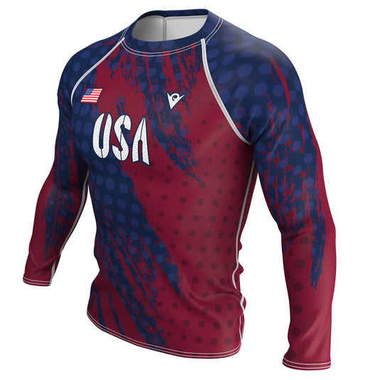 United States - USA 1 - Country Codes (Men's Rash Guard) Olympian
