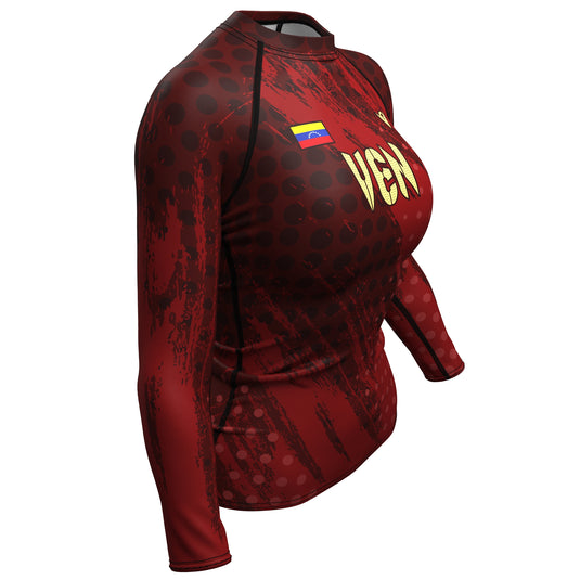 Venezuela - VEN 58 - Country Codes (Women's Rash Guard) Olympian