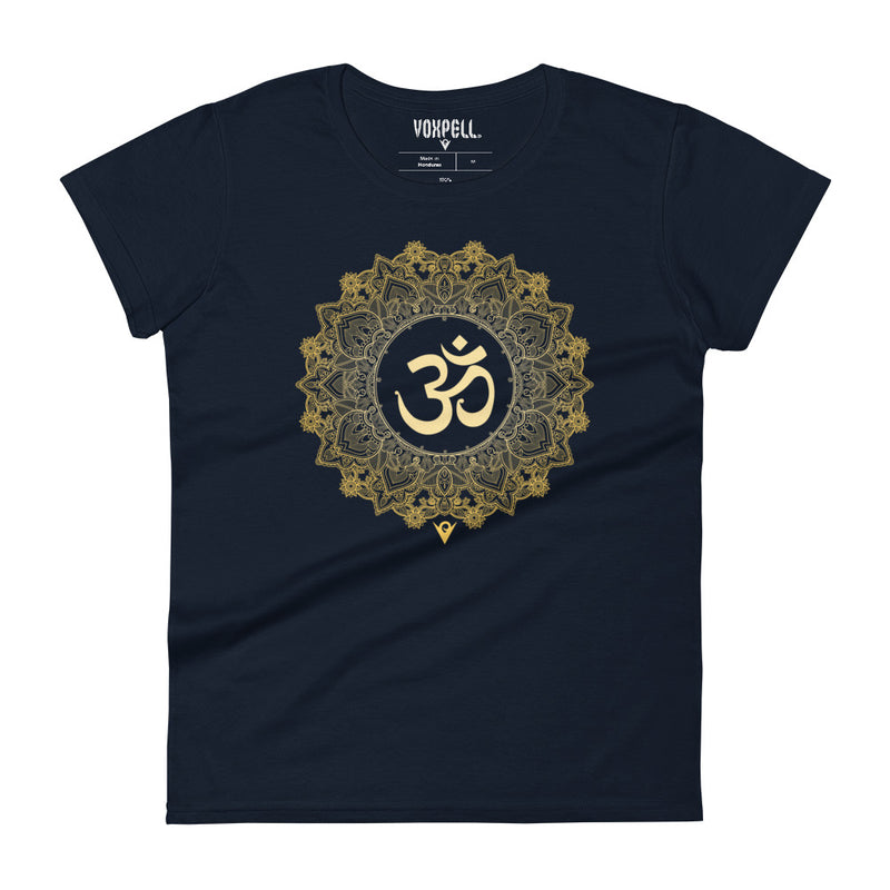 Carregue a imagem no visualizador da Galeria, Om Mandala (Women&#39;s Crew-neck T-shirt) Yoga Bliss
