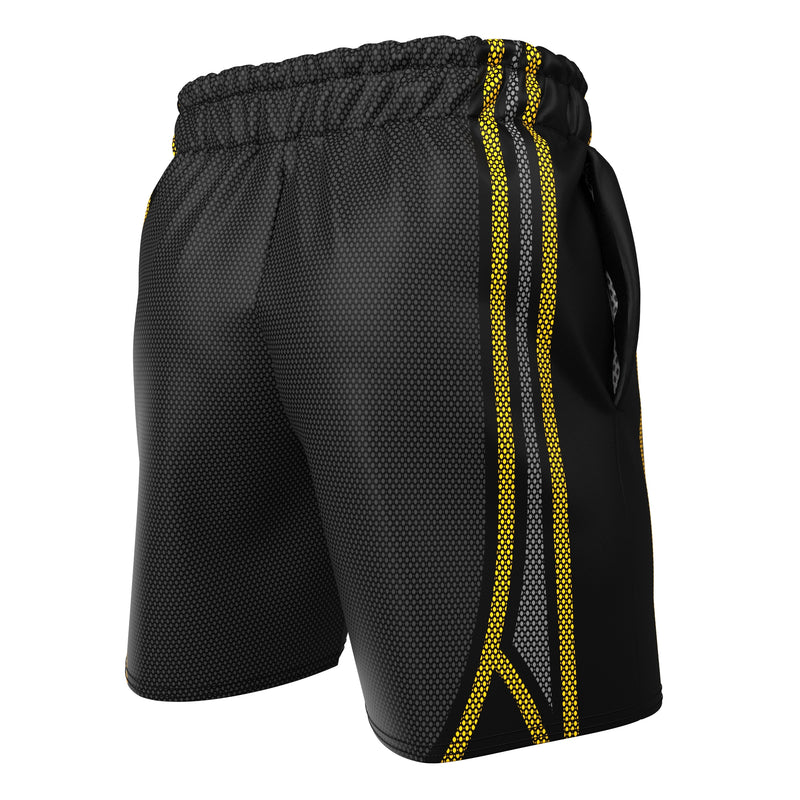 Carregue a imagem no visualizador da Galeria, Voxpell Galaxy (Yellow/Grey) (Men&#39;s Sports Shorts - Recycled Polyester) Excelsior
